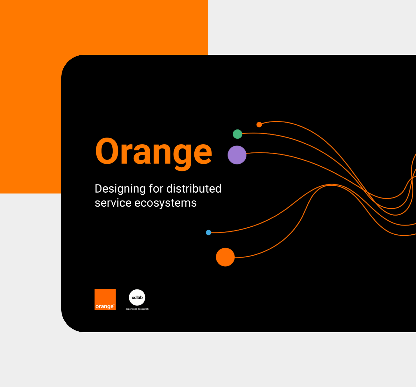 Orange blockchain banner design